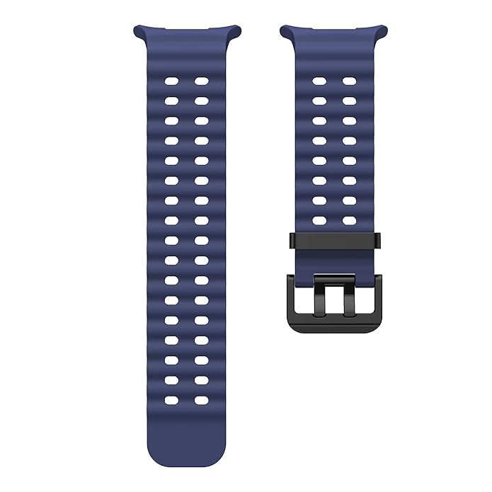 Image of CERLINK Ocean Silicone Sport Bands For Samsung Galaxy Watch Ultra 47MM Band, Adjustable Breathable Soft Waterproof Strap For Galaxy Watch 7 Ultra