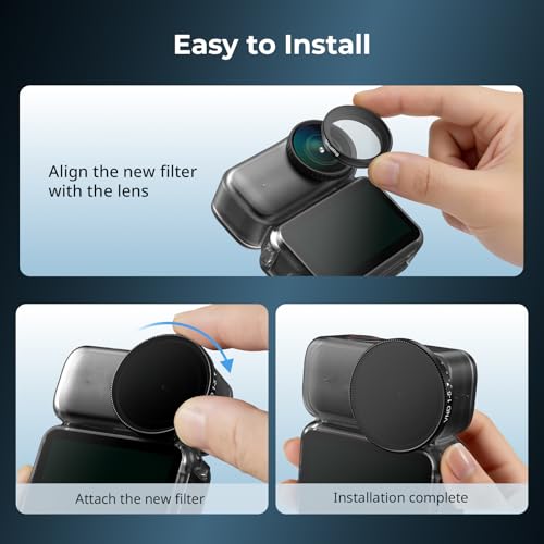 Image of SmallRig Nano VND 1-5 Stop Filter for DJI Osmo Nano, Variable ND2-ND32 Filter, Adjustable ND Filters, Made of Multicoated HD Optical Glass, Includes Storage Case