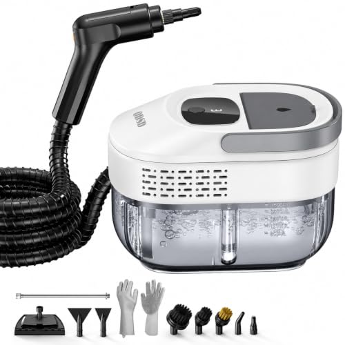 Steam Cleaner for Home, 1.6L Tank, 3 Steam Levels, 15s Fast Heat-Up (White-Gray)