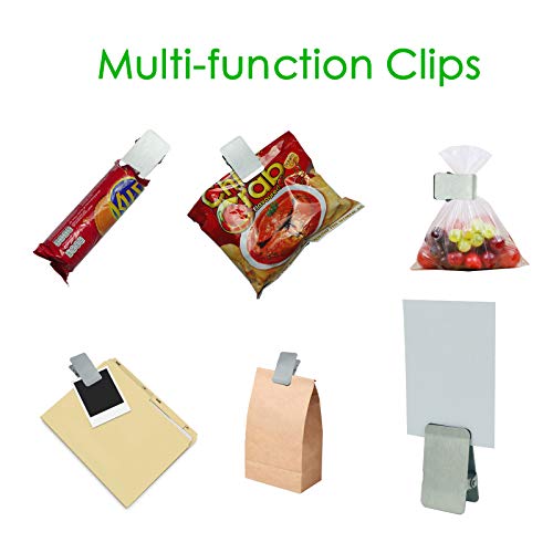 Stainless Steel Chip Clips,Long Heavy Duty Chip Clip for Record Text,DIY Clips for Office Kitchen School,for Paper/Food/Photo/File (6Pack),BURLIHOME - Thumbnail 6