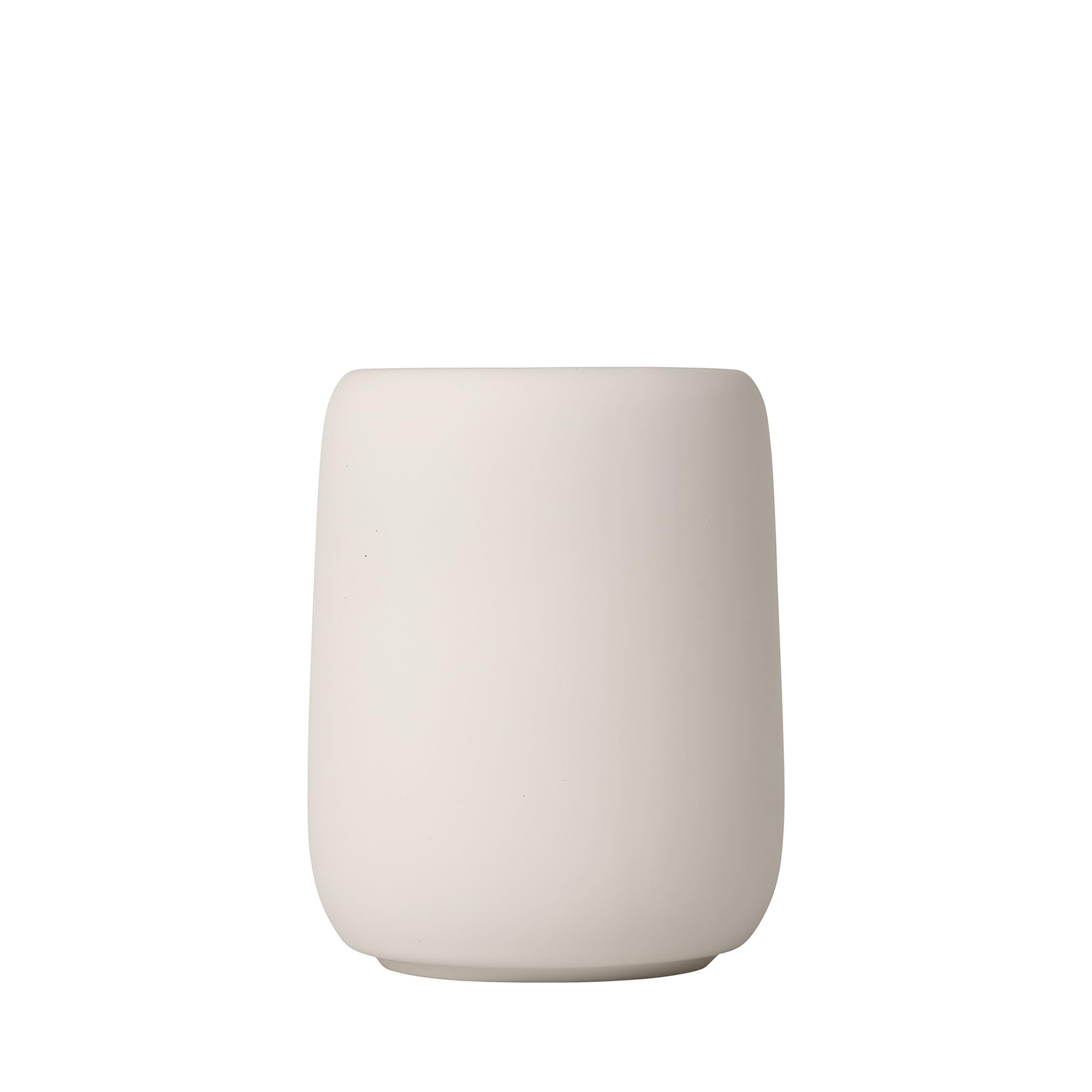 blomus - Moonbeam 69057 Ceramic Toothbrush Holder with Space for Toothbrush and Toothpaste, Soft Touch, Exclusive Bathroom Accessory (H x W x D): 11 x 8.5 x 8.5 cm, Moonbeam