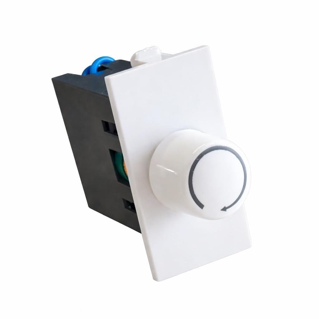 HIZO Fan Dimmer Type Regulator, 1 Way Ceiling Fan Switch, Modular Design, White (Pack of 1)-image-26