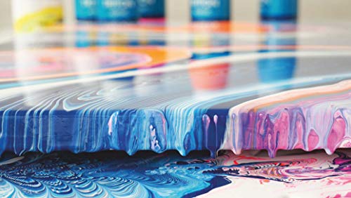 KREUL 87207 - Solo Goya Pouring Fluid, 500 ml Flasche, flüssiges Acrylmedium für Gieß- und Fließtechniken, auf Wasserbasis, optimiert das Fließverhalten von Acrylfarben, weiß