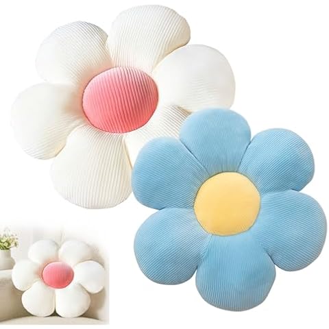 Flower Pillow, 2 Pcs Daisy Cushion Cover