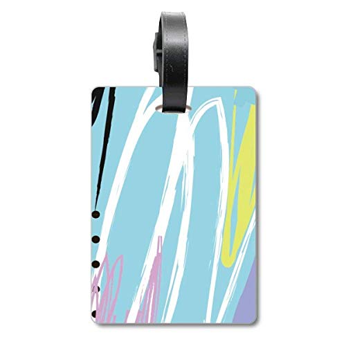 Étiquette de sac Joy design botanique abstrait pour bagage chic