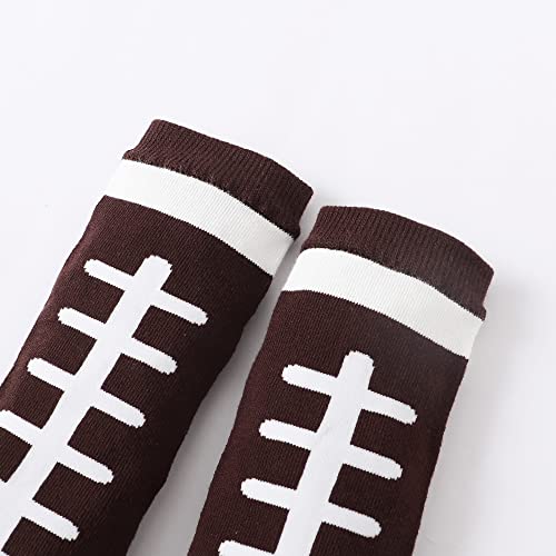 Chichoo Football Ruffled Toddler Leg Warmers For Baby Girl Infant Newborn Sports Theme Touch Down 0-12 Months #TOP1