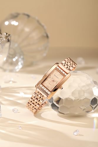 Image of Daniel Hechter Paris Solferino Collection Stylish Analog Watch for Women with Rectangular Dial, Roman Accents, Stainless Steel Strap & Water Resistant - DHW2010