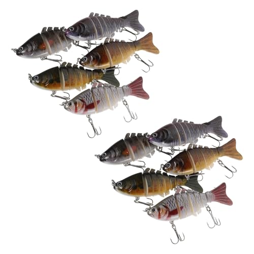 Leurres articulés 10 cm TOPBATHY en plastique solide pour la pêche au bar et à la truite en lot de 10