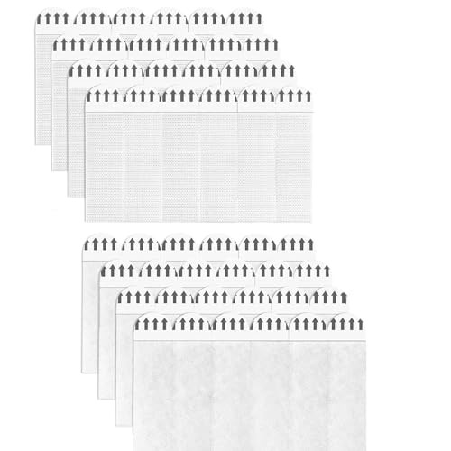 Picture Hanging Strips Heavy Duty,24-Pairs(48 Strips)Picture Canvas Hanger No Nails,46 x 16mm Photo Frame Stickers for Wall,Damage Free Adhesive Poster Refill Mounting Strips