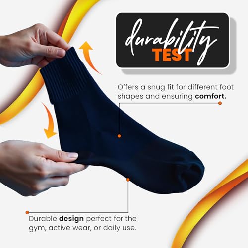 Image of 3 Pack Women's Ankle Socks - Organic Cotton Crew Seamless Toe Socks - Soft Non‑Binding Cuff Best for Sensitive Feet-Size 4-10