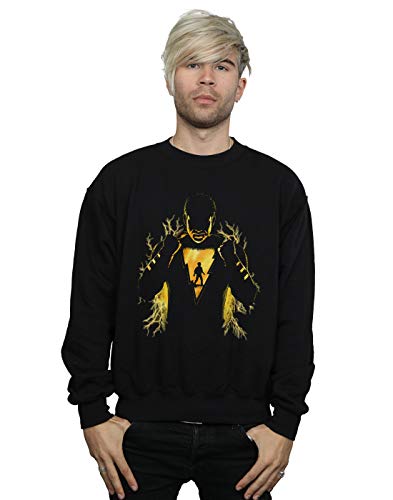 Absolute Cult DC Comics Men's Shazam Lightning Silhouette Sweatshirt Black Small
