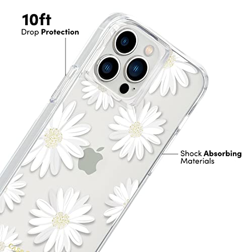 Case-Mate Iphone 13 Pro Max Case For Women [10Ft Drop Protection] [Wireless Charging] Tough Prints Phone Case For Iphone 13 Pro Max - Cute Gold Foil Element Iphone Case, Anti Scratch - Glitter Daisies #TOP6