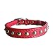 Outlaw Red Studded Leather Safety Cat Collar