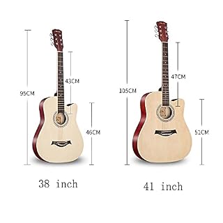 Rekaf 38 pouces 41 pouces guitare classique folk pour débutants Tochigi acoustique pleine grandeur Guitare native simple face Guitare acoustique Retro Folk Series Fait à la main Femme et homme Auto-ap – Image 7
