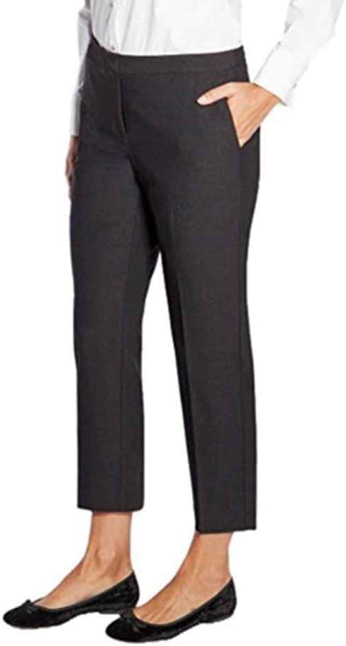 Mario SerraniLadies Dress Pant With Stretch (6 X 27, Black Gray)