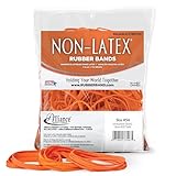 Alliance Non-Latex Rubber Bands, Size #54 (Assorted Sizes), 4 oz. Bag, Orange (37548)