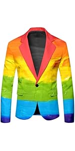 Veste à Paillettes Pour Homme - Pour Mariage, Carnaval, Fête, Blazer à Paillettes, Coupe Ajustée - Veste à Paillettes - Costume De Carnaval Pour Homme, Bleu, L