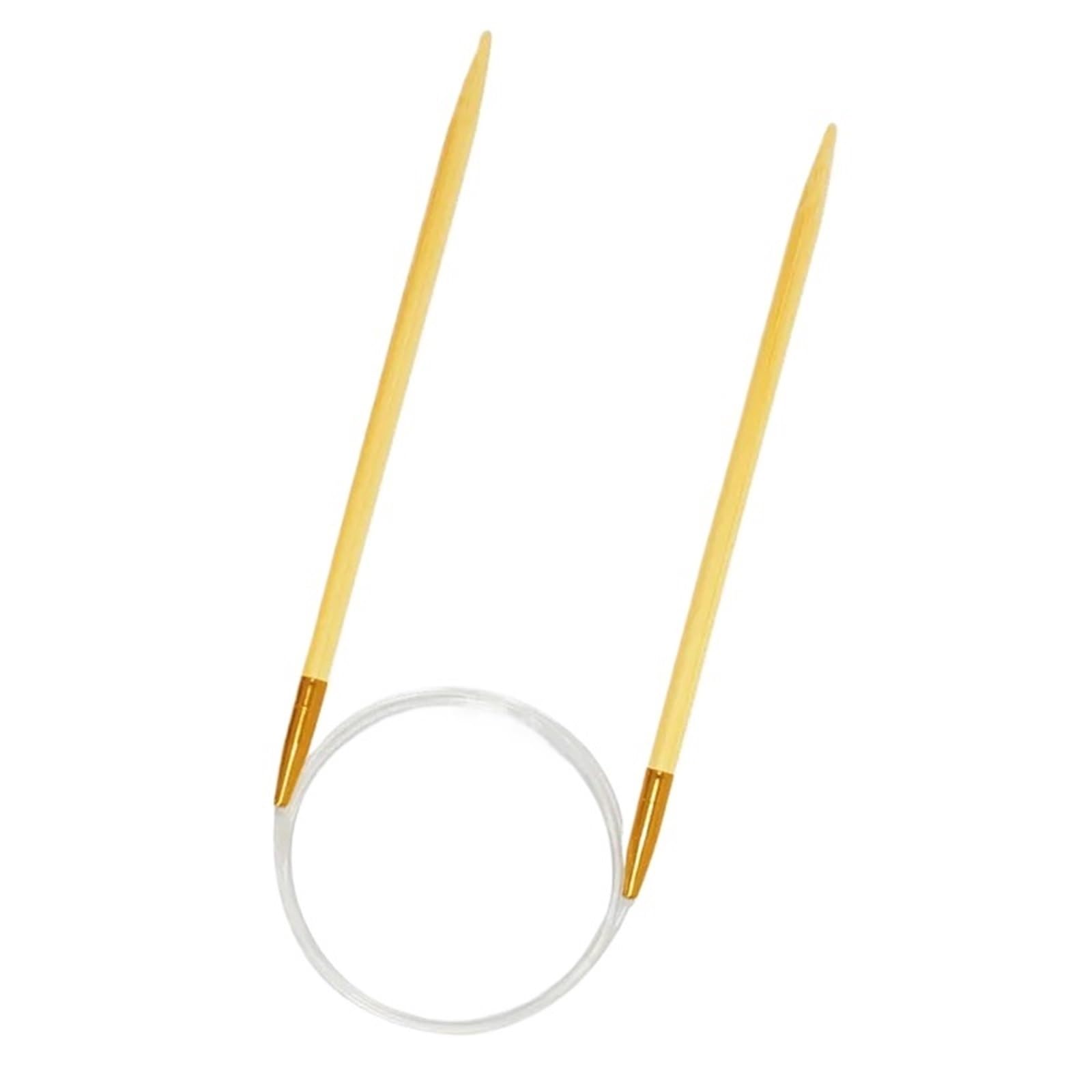 Knitting Needles Knitting Ring Needle Bamboo Handmade DIY Circular Needles(3.25mm,80cm Length)