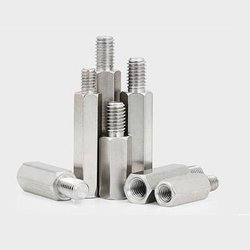 4pcs M8 Single-pass hexagon column screws terminal isolation screw standoff spacer muffs 304 stainless steel - (Size: M8x15mmx15mm)