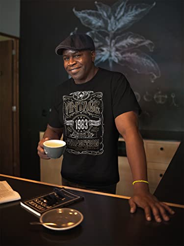 40Th Birthday Gift T-Shirt Men - Vintage 1983 Aged To Perfection - Dk. Heather-002-2X #TOP2