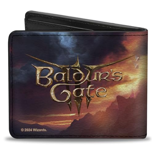 Buckle-Down Baldur's Gate III Wallet, Bifold, Baldurs Gate Astarion Hand Out Pose and Title Logo, Vegan Leather2