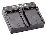 BM VW-VBD58, VBD78, VBD98 Dual Bay Battery Charger (AG-B23 Replacement) for Panasonic AG-VBR59, BGH1, HC-X1, HC-X1500 HC-X2000, AG-CX10 AG-CX350, AG-UX180, AG-AC30, AG-UX90, DVX200, HC-MDH3E, AJ-PX270