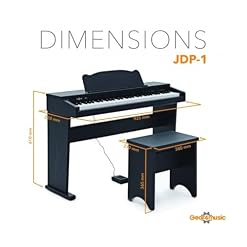 Gear4music Piano numérique 61 touches pour enfants avec banc, Matte Black - Les Beatles, Paul McCartney, John Lennon, RIngo Starr, George Harrison Gear4music Piano numérique 61 touches pour enfants avec banc, Matte Black – Image 6