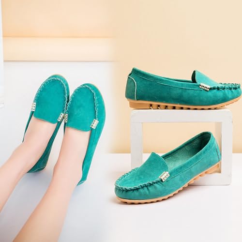 Chaussures femme plates décontractées : baskets confortables effet daim - 3