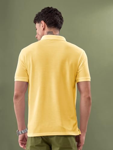 Image of Lux Nitro Mens's Cotton Polo T-Shirt | Half Sleeve Round Neck T-Shirt for Man | Solid Regular Fit