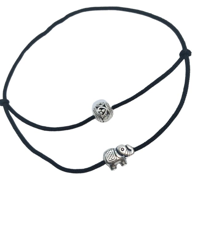 Aksvitathread anklets for woman oxidised trending charms evil eye anklet Latest Trend Charms Black Thread Adjustable Anklet (Payal) for Women and Girls