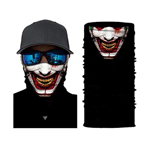 Mask Balaclava Face Sun Mask Skull Pattern Headwear Neck Gaiter for Men Tube