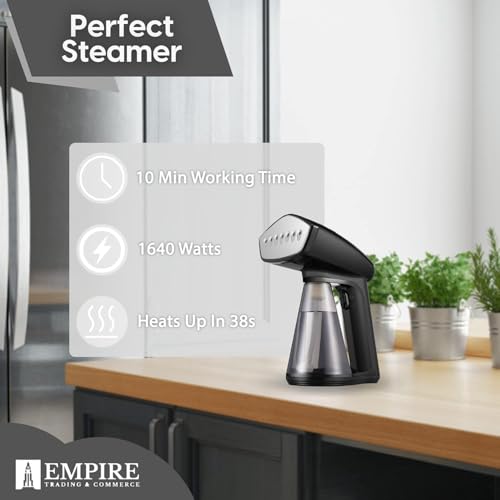 مكواة بخار للملابس من امباير بقدرة 1640 واط، مكواة بخار سريعة التسخين مع خزان مياه كبير قابل للفصل سعة 260 مل، مكواة بخار خفيفة الوزن للسفر للاقمشة والملابس (HY-168)