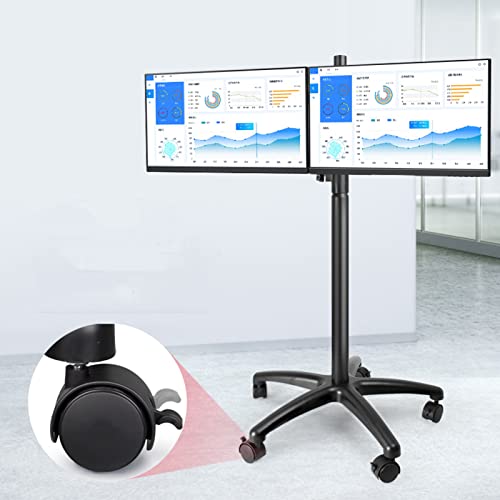 Soporte móvil para TV de 12 a 27 pulgadas con ruedas y base acero miniatura 1