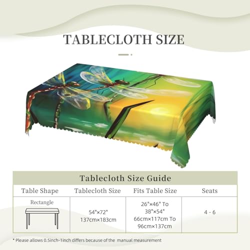 Nappe rectangulaire libellules réutilisable et résistante pour décoration - 5