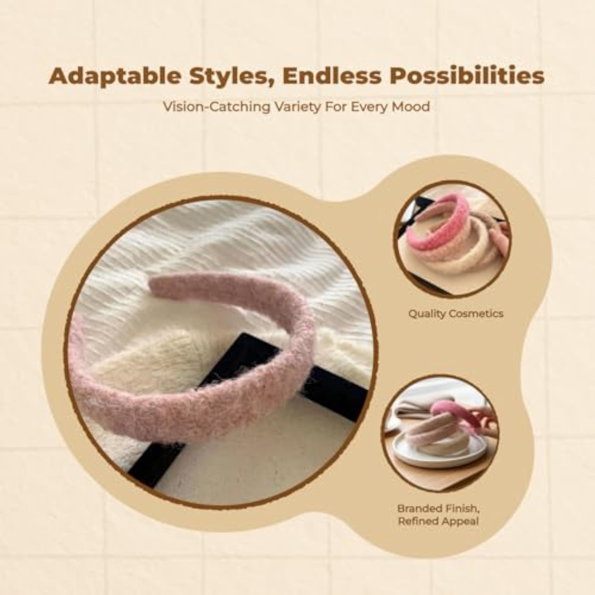 Soft Plush Hair Accessories for Kids, 4 Colors Set