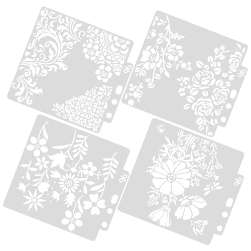 Lurrose 4 Piezas Plantilla de máscara de dibujo para paredes largo Artesanía cuadro plantilla decorativa plantillas reutilizables plantilla de piso la mascota