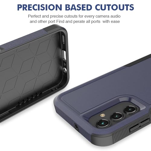 MDCN Compatible with Samsung Galaxy A15 5G Case: Dual Layer Protective Heavy Duty Cell Phone Cover Shockproof Rugged with Screen Protector - Military Protection Bumper Tough, Blue by MDCN - Used condition - Image 5