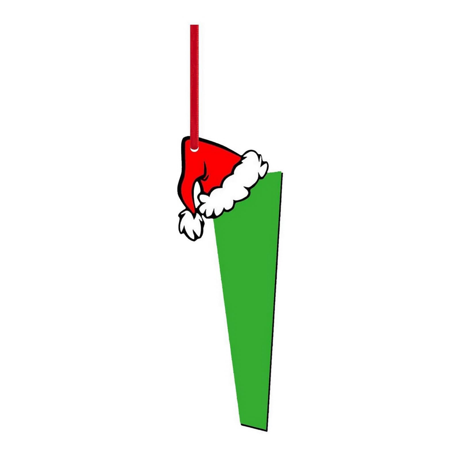 Christmas Letter Decoration Christmas Green Letter Hanging Decoration Santa Hat Wooden Reusable Xmas Tree DIY Words Pendant Ornament Party Holiday Decor Wooden Christmas Ornament