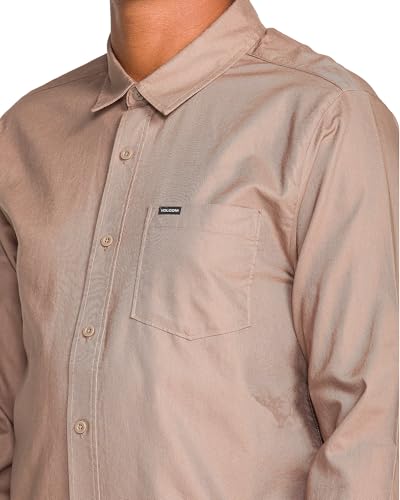 Image of Volcom Men's Long Sleeve Woven Button-up Shirt, Casual Or Dress Shirt for Work & Everyday Wear