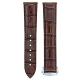 22/18mm Leather Strap Deployment Clasp Compatible with Omega Speedmaster 57 Moon L/Brown