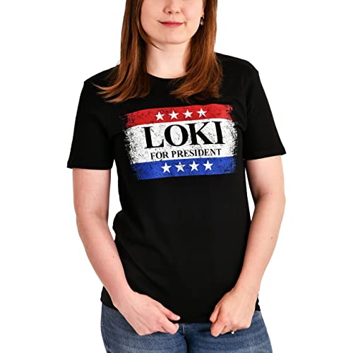 for President - Camiseta para fans de Loki, color negro, Negro , L