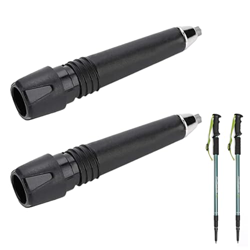 Puntas de bastón de Trekking,Puntas de Bastones de Trekking,Puntas de Goma para Bastones Alpenstock,Alpenstock Protectores de Punta Varillas,Puntas de Repuesto de bastón (2 PCS)