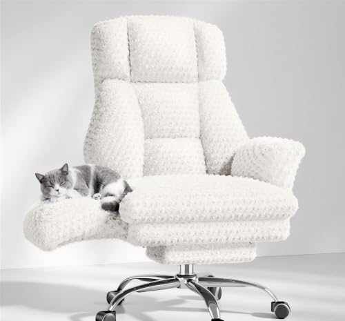 Image of HOMRELEXA Big and Tall Office Chair, White