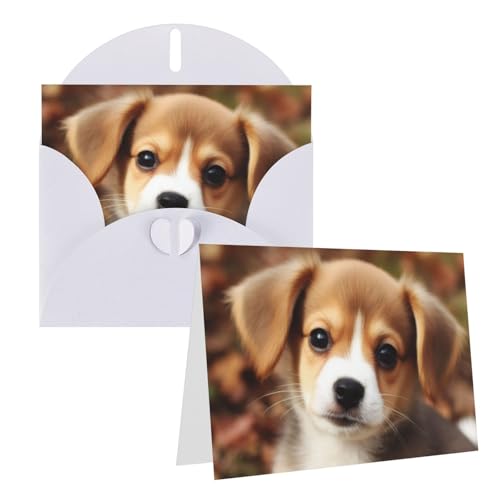 Cartes Thinking of You vierges avec enveloppes motif chien mignon pour toutes occasions