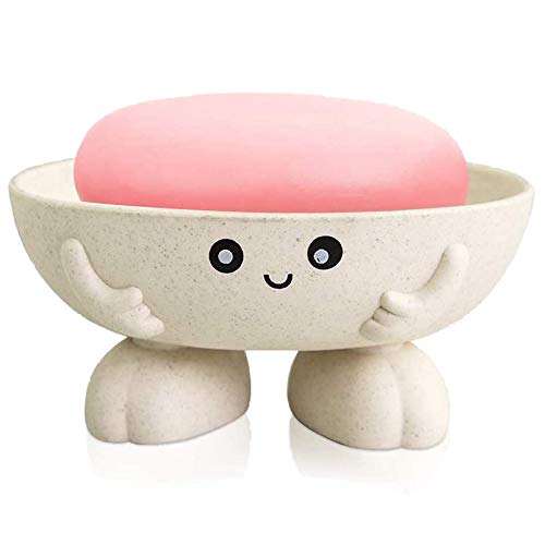 Yrzper Seifenhalter niedliche Seifenschale für Kinder Kinder kreative schöne Bar Seifentablett Zähler für Dusche Badezimmer Küchenarbeitsplatte (Beige) Cover
