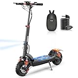 iScooter ix6 Patinete Electrico Adultos con 1000W Potente Motor, Autonomía 50-60km, 17.5AH Batería, Antirrobo Scooter Eléctrico Adulto Plegable, Patinete Eléctrico Todoterreno con Bolsa, Carga 150kg