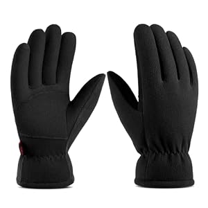 Winter Gloves for Men Women: -20°F Thermal Warm Deerskin Polar Fleece Cotton Glove