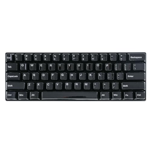 Image of Ceramic Keycap Set for 61 /67 /68 ANSI Keyboards 96 Keys (Black with White) | Mechanical Keyboards Alumina Ceramic, Scratch-Resistant, Gloss Finish, TKL Layout, Comfortable Typing