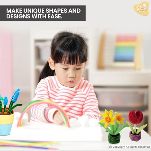 Image of Lakeer Green Pipe Cleaners 100 Pcs, 6mm x 12 Inch Chenille Stems Craft Wire for DIY Flowers, Kids Art, School Projects, Home Decor