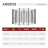 Arebos Osłona krawędzi trampoliny i siatka / 244, 305, 366, 396, 430, 460 i 490 cm/do 6 i 8 drążków siatkowych (396 cm, siatka na 8 drążków)